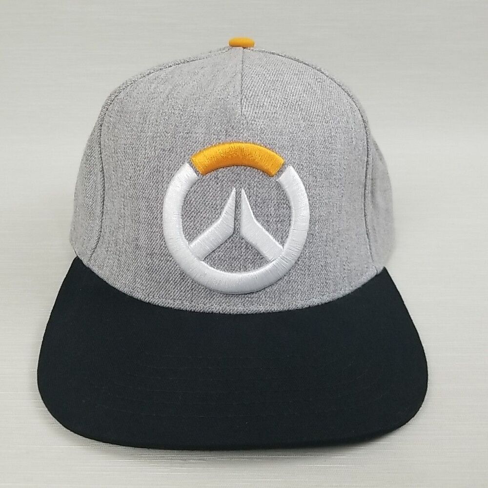 Blizzard Official Overwatch Logo Gray Hat Adjustable Snapback Cap New
